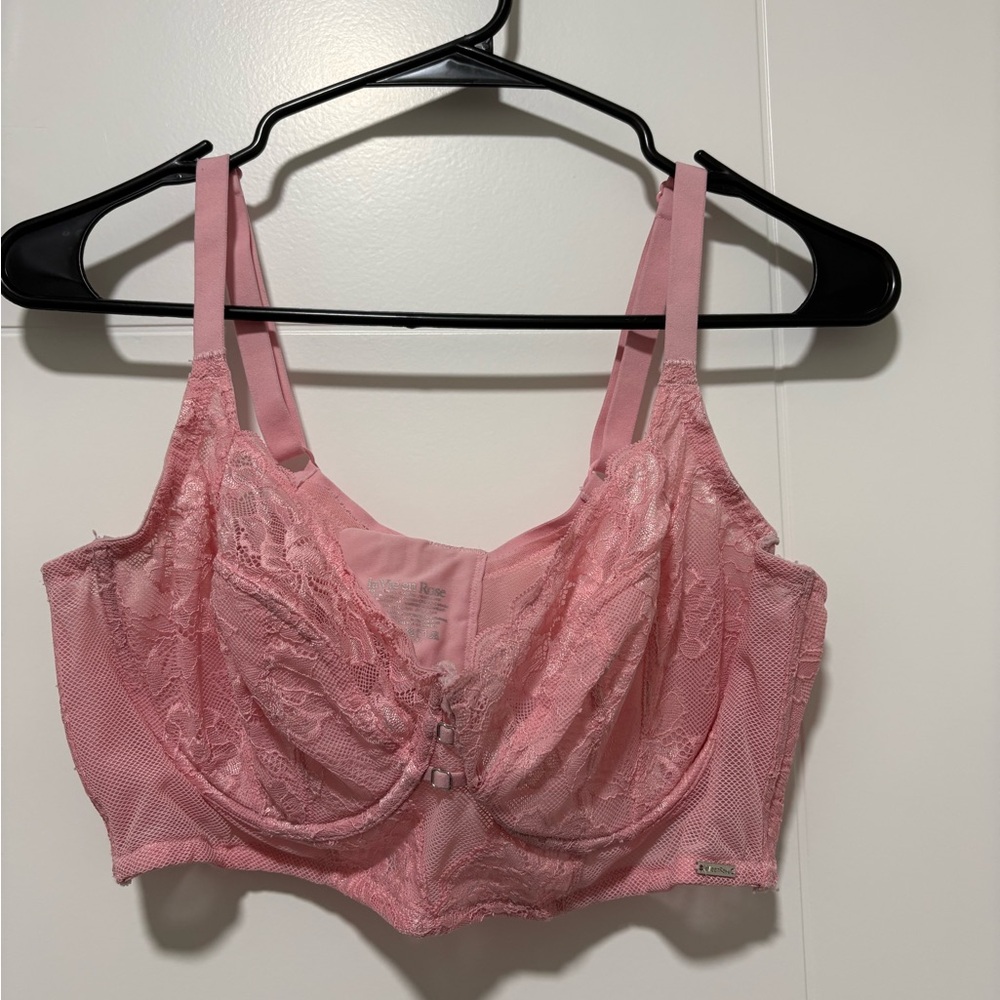 Pink Lace Longline Bra - Women Intimates & Sleepwear